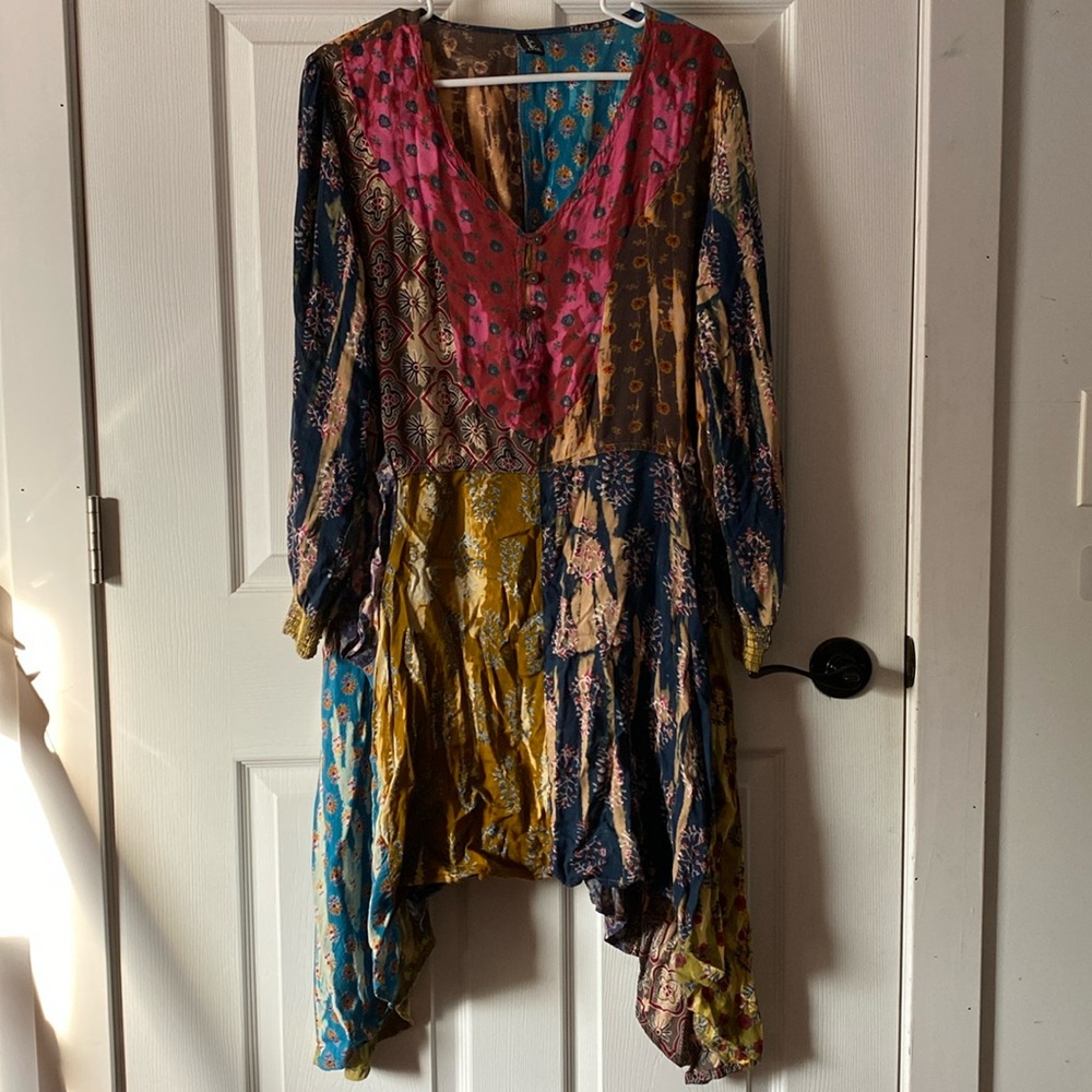 Mixed patchwork sacred threads dress